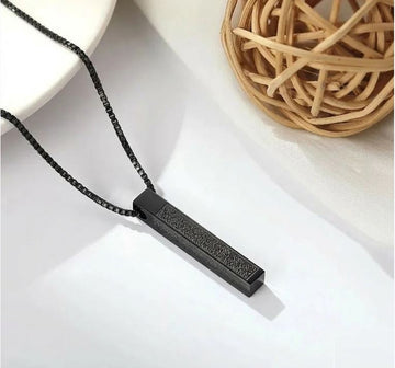 Ayat ul Kursi Bar Pendant Necklace – Islamic Protection Jewelry